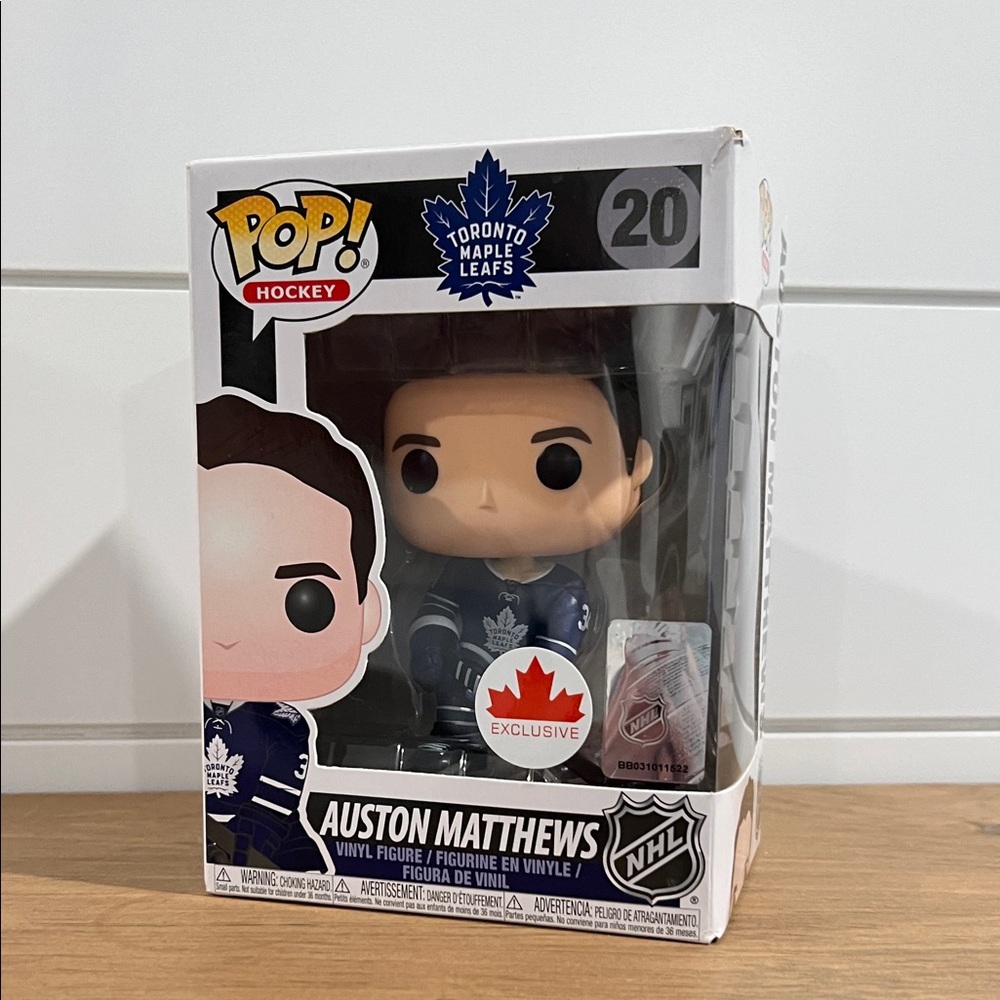 Funko Pop! Auston Matthews Toronto Maple Leafs Hockey Figure in Blue and White
